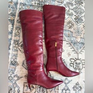 🛍️Vince Camuto Leather burgundy Boots
